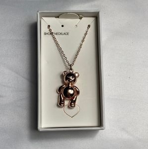 Rose Gold Teddy Bear Necklace - Lovisa